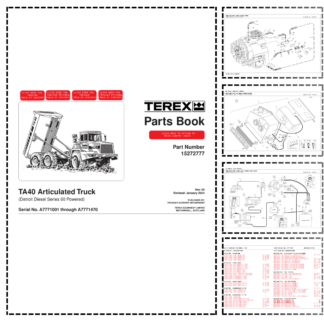 TEREX TA40 Articulated Truck Parts Catalog SN A7771001-A7771470