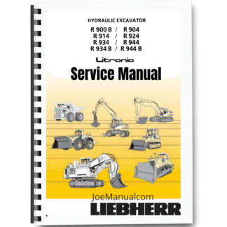 Liebherr R900 Series Excavator Service Manual Printed Book