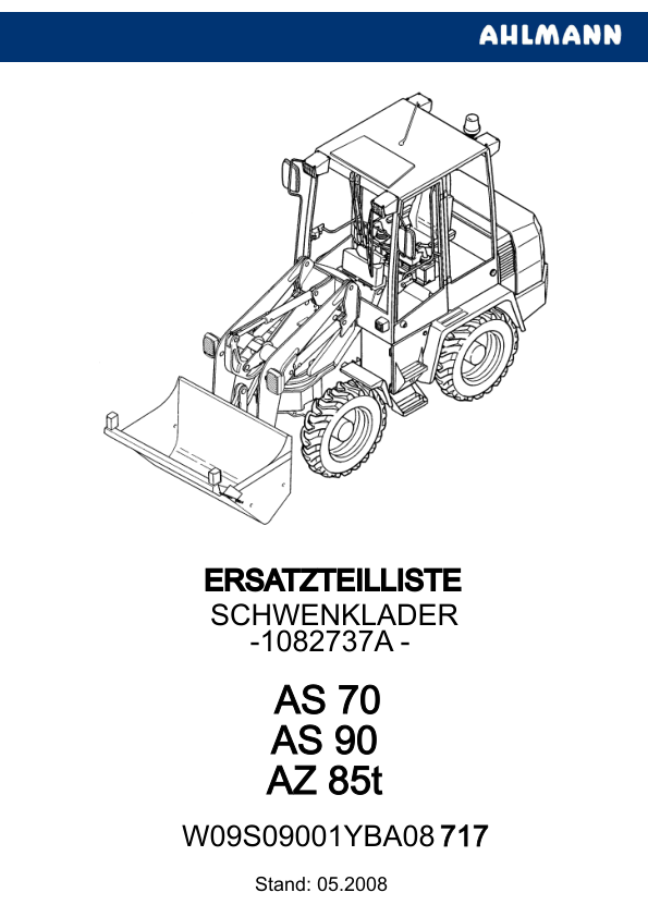 AHLMANN AS70 AS90 AZ85T Loader Parts Catalog DE - Image 2
