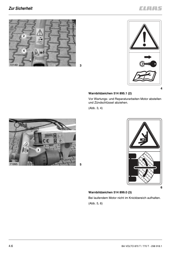 CLAAS VOLTO 870 T 770 T Tedder Operators Manual DE - Image 5