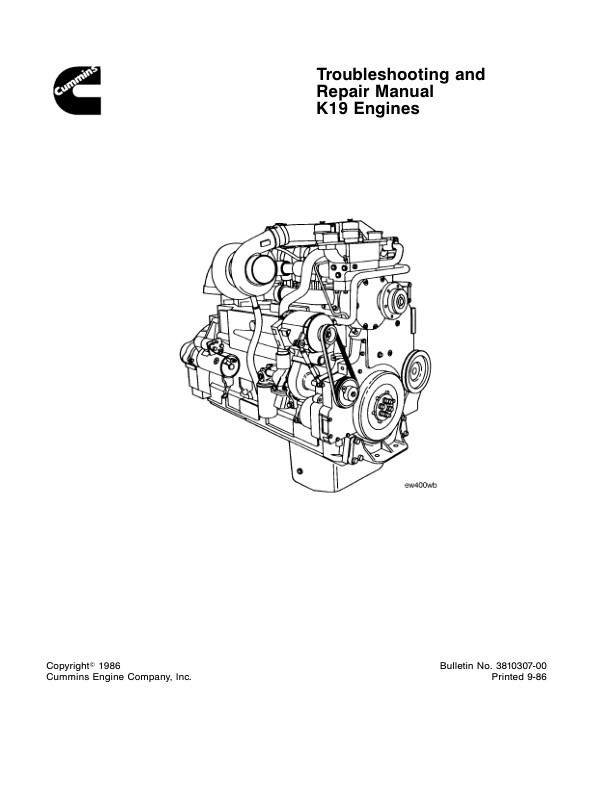 Cummins K19 Engine Troubleshooting and Repair Manual - Image 2