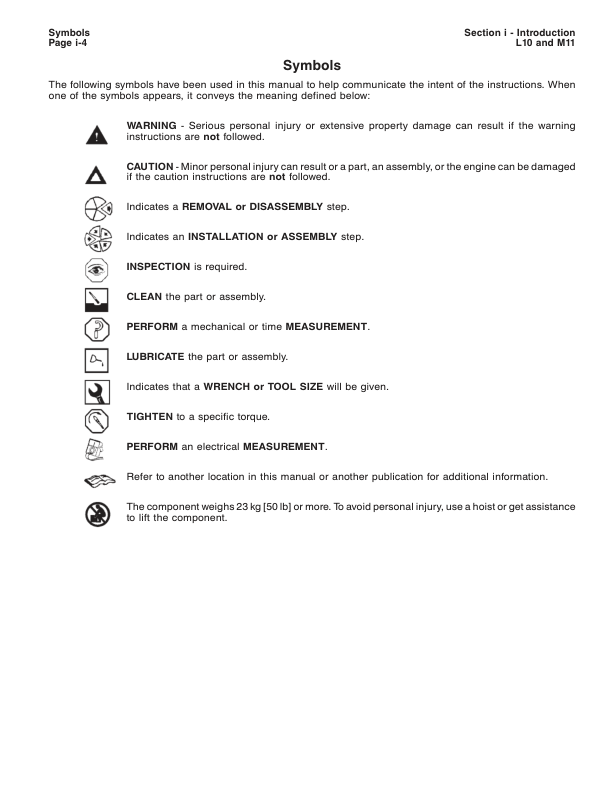 Cummins L10 and M11 Series Engine Repair Manual - Image 9