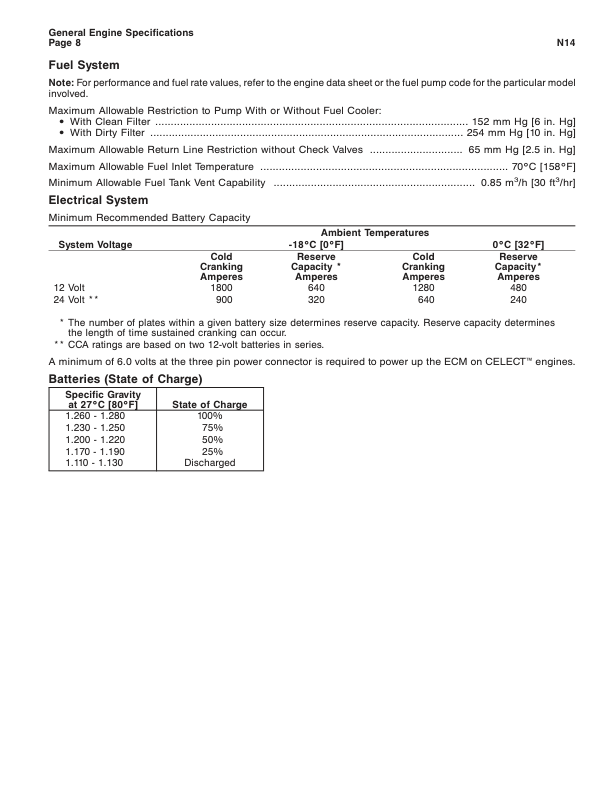 Cummins N14 Series Engine Specification Manual 1994 Certification Lvl - Image 5