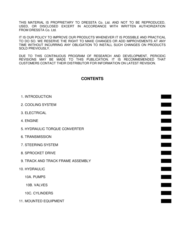 DRESSTA TD-40C Bulldozer Service Manual SN 1501 and UP - Image 6