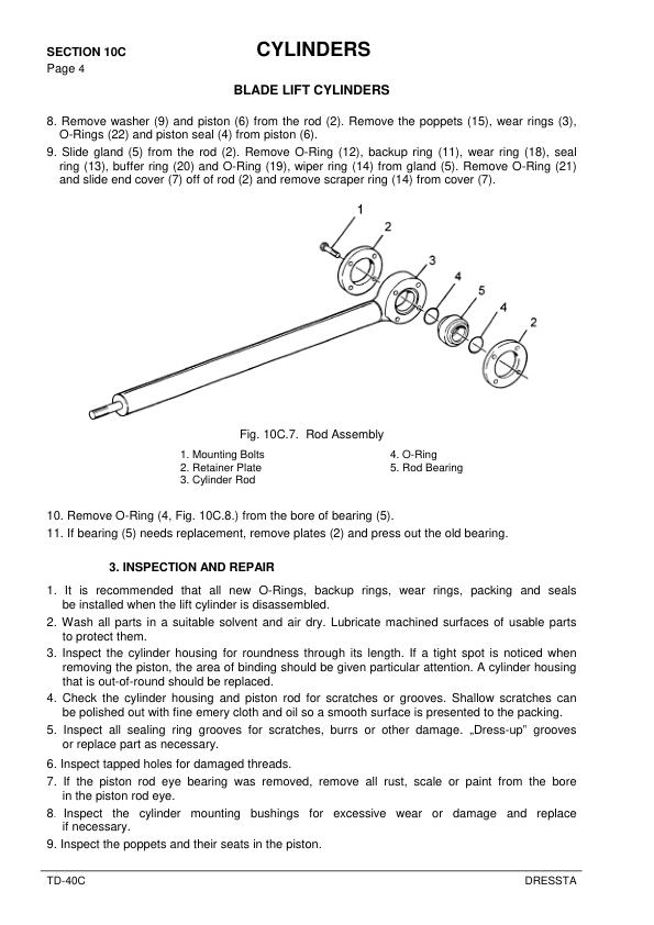 DRESSTA TD-40C Bulldozer Service Manual SN 1501 and UP - Image 16