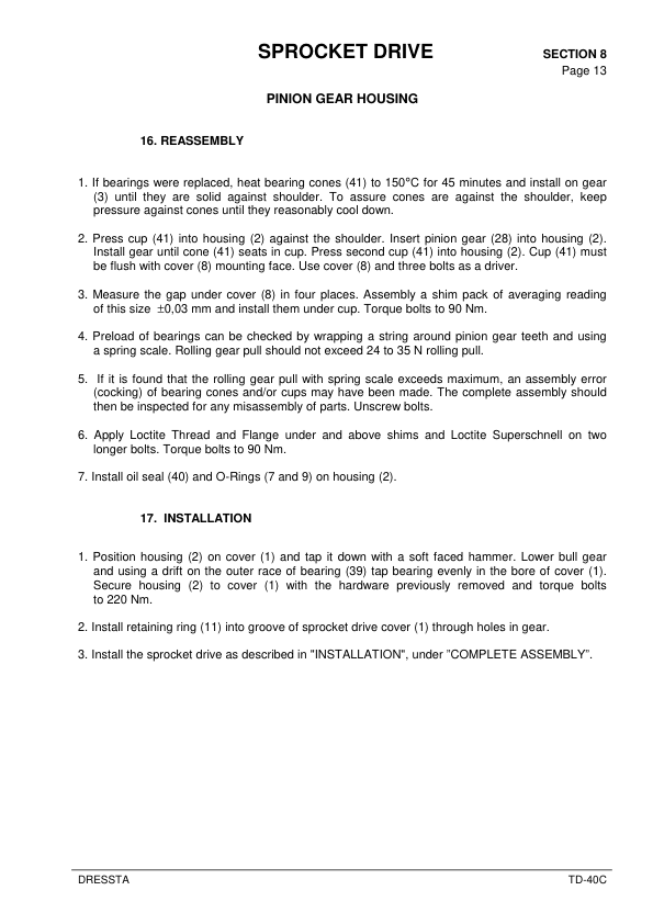 DRESSTA TD-40C Bulldozer Service Manual SN 1501 and UP - Image 14