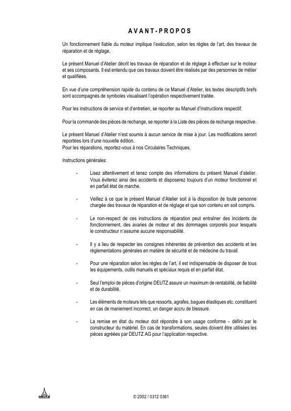 FENDT DEUTZ 2012 Engine Workshop Manual X990005047000 - Image 12