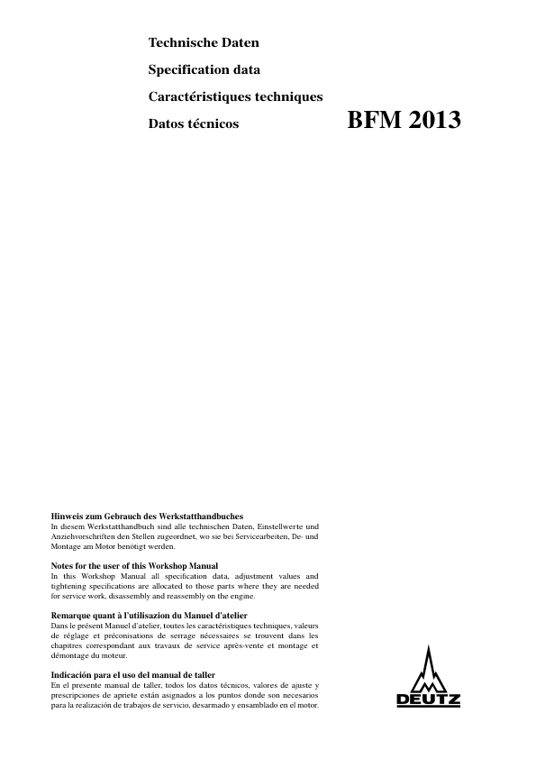 FENDT DEUTZ 2013 Engine Workshop Manual X990005034 - Image 10