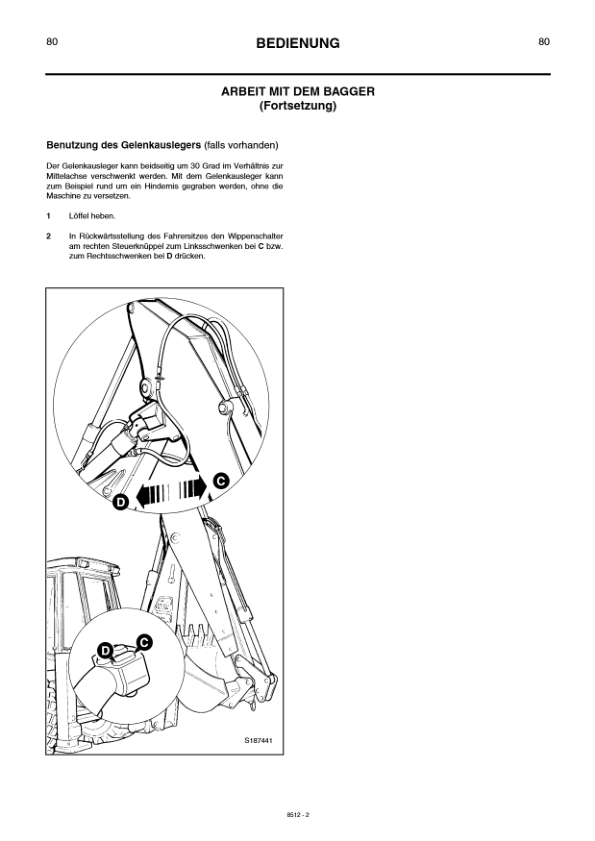 JCB 3CX 4CX 4C 4CN Servo Command Backhoe Loader Operators Manual 483468-499999 DE 9801/8512 Printed Book - Image 17