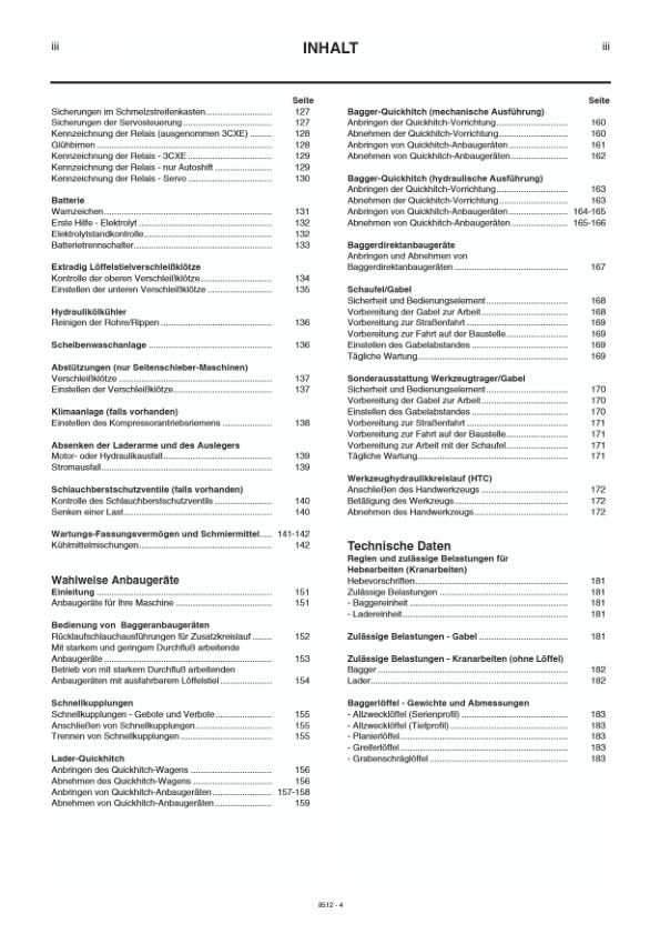 JCB 3CX 4CX 4C 4CN Servo Command Backhoe Loader Operators Manual 483468-499999 DE 9801/8512 Printed Book - Image 9