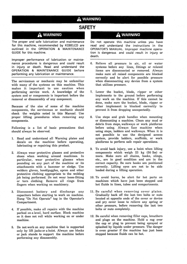 Kobelco SK100 Excavator Workshop Manual S5YW0002E - Image 5