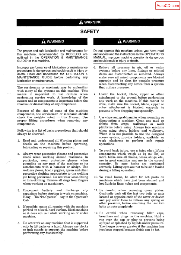 Kobelco SK200LC-6E SK210LC-6ES SK210NLC-6ES Excavator Workshop Manual S5YN0017E - Image 6