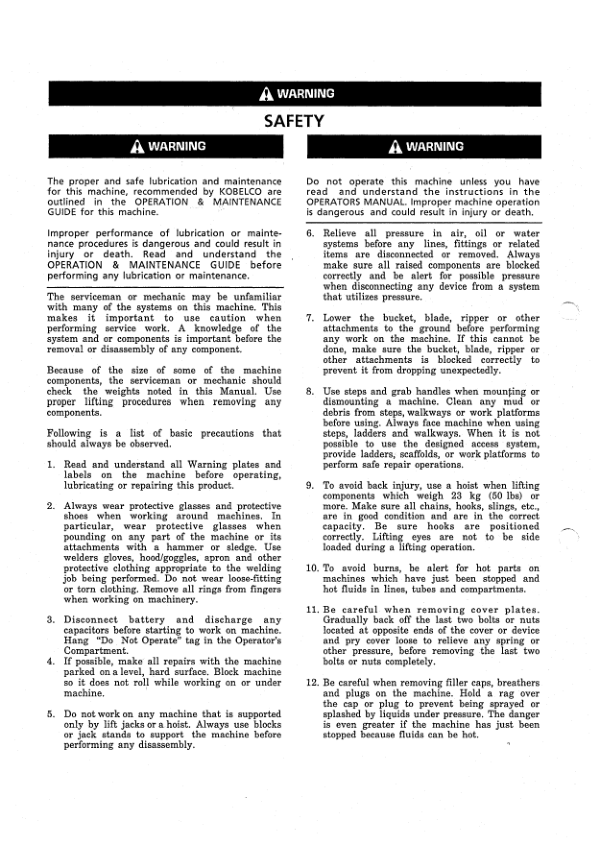 Kobelco SK430 SK430LC Excavator Workshop Manual S5LS0004E - Image 6