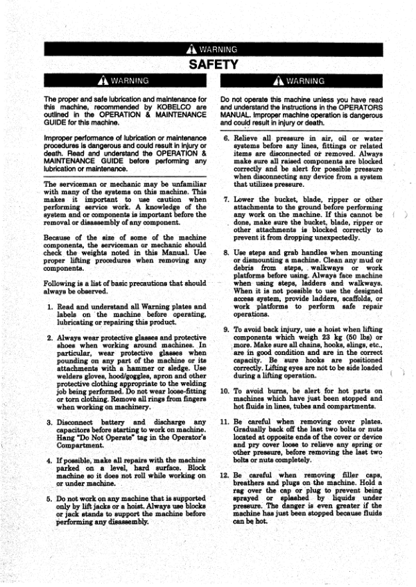 Kobelco SK430 SK430LC Excavator Workshop Manual S5LS0005E - Image 6