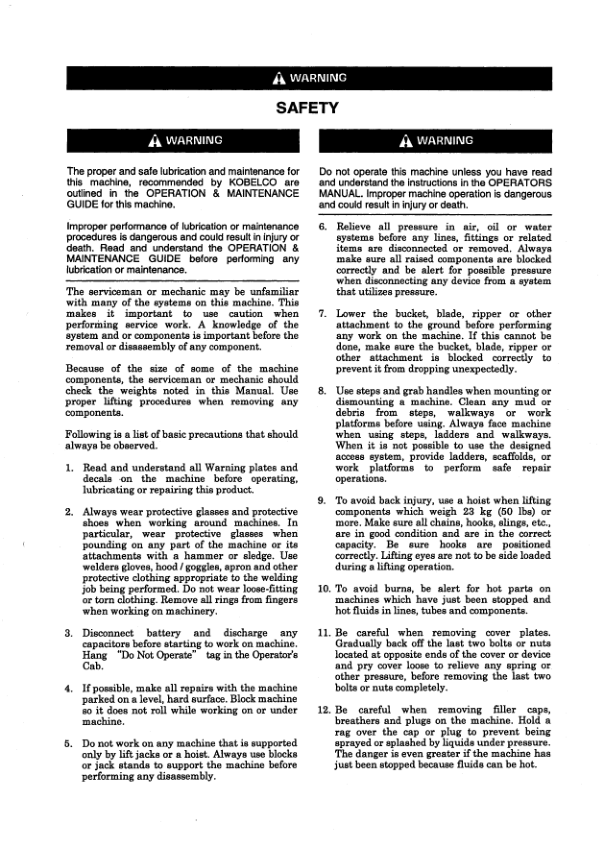 Kobelco SK450LC-6 SK480LC-6S Excavator Workshop Manual S5LS0010E - Image 6