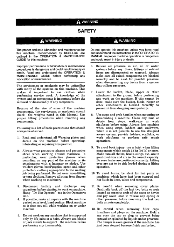 Kobelco SK80MSR-1E Excavator Workshop Manual S5LF0003E - Image 6