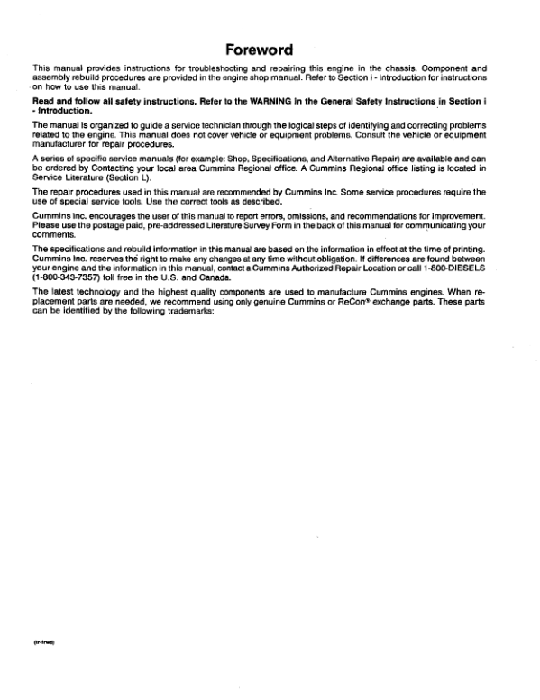 Komatsu 102 Series Diesel Engine Workshop Manual SEBM030700 - Image 3