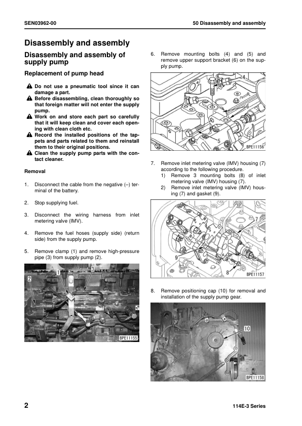 Komatsu 114E-3 Series Diesel Engine Workshop Manual SEN00169-13 - Image 15