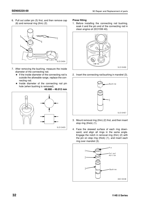 Komatsu 114E-3 Series Diesel Engine Workshop Manual SEN00169-13 - Image 17