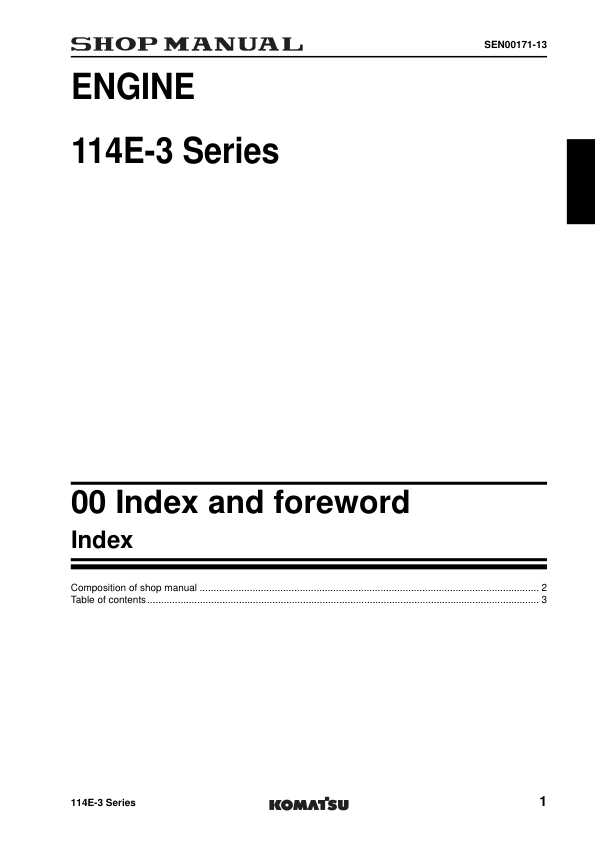 Komatsu 114E-3 Series Diesel Engine Workshop Manual SEN00169-13 - Image 5