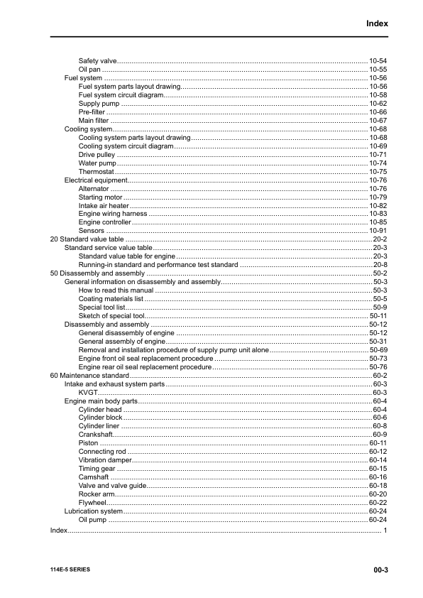 Komatsu 114E-5 Series Diesel Engine Workshop Manual - Image 8
