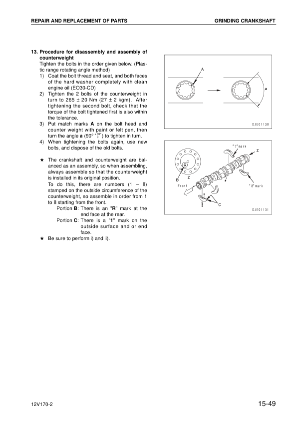 Komatsu 12V170-2 Series Diesel Engine Workshop Manual - Image 19