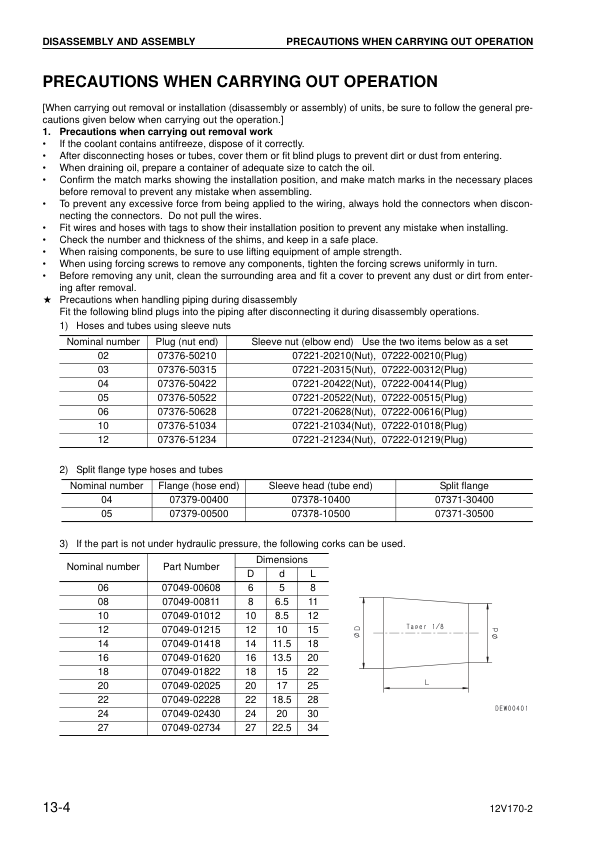 Komatsu 12V170-2 Series Diesel Engine Workshop Manual - Image 14
