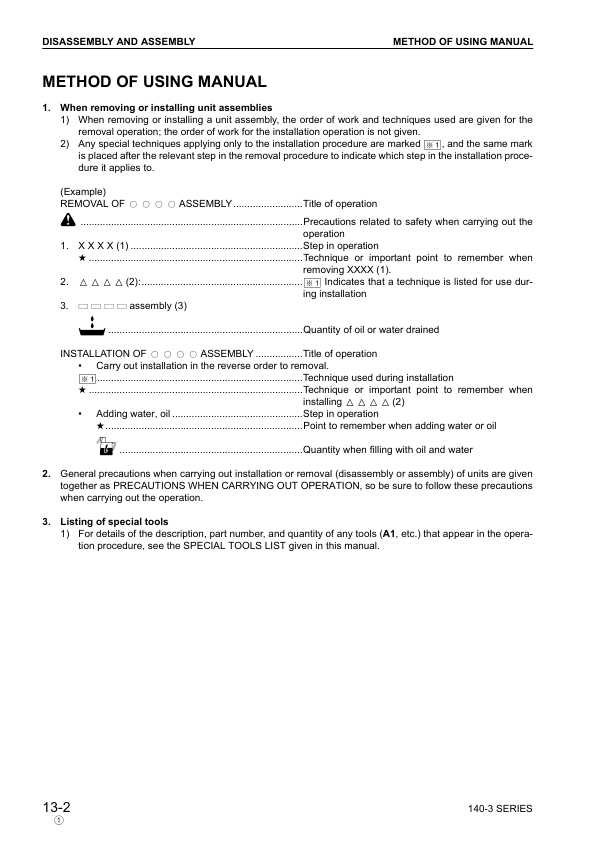 Komatsu 140-3 Series Diesel Engine Workshop Manual SEBM022213 - Image 15