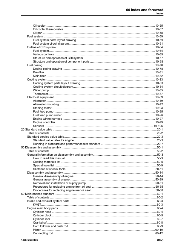 Komatsu 140E-6 Series Diesel Engine Workshop Manual - Image 7