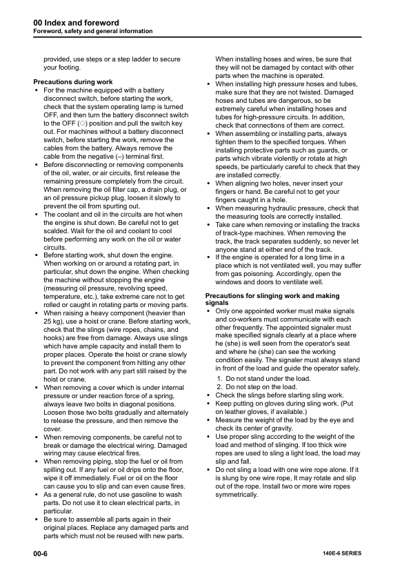 Komatsu 140E-6 Series Diesel Engine Workshop Manual - Image 9