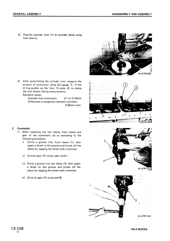 Komatsu 155-4 Series Diesel Engine Workshop Manual SEBE612A05 - Image 13