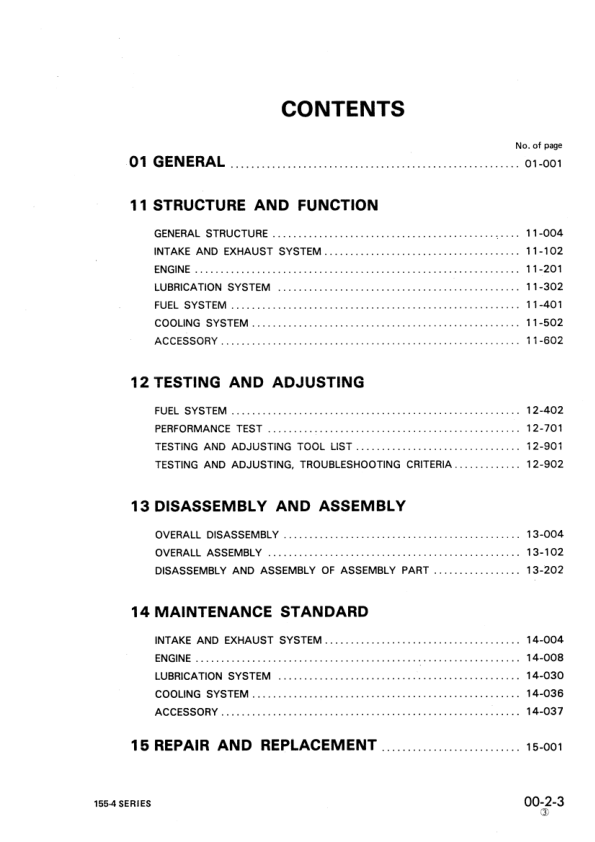 Komatsu 155-4 Series Diesel Engine Workshop Manual SEBE612A05 - Image 8