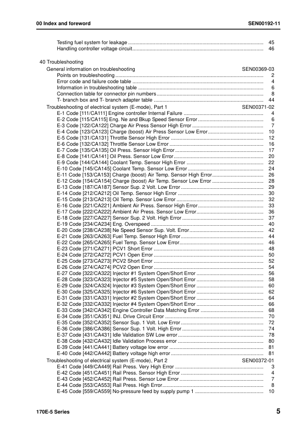 Komatsu 170E-5 Series Diesel Engine Workshop Manual SEN00190-11 - Image 10