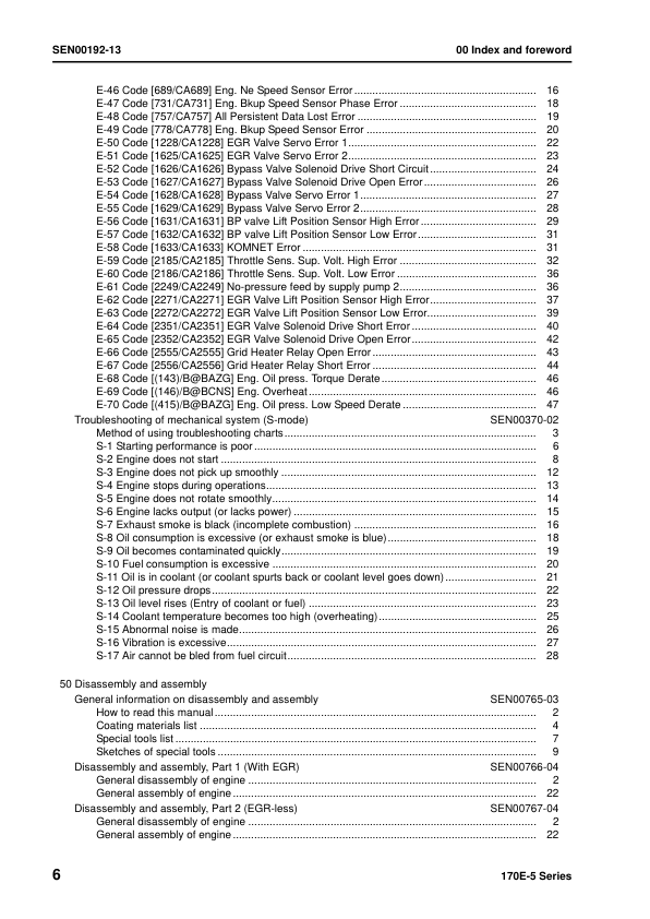 Komatsu 170E-5 Series Diesel Engine Workshop Manual SEN00190-13 - Image 11