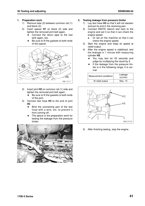 Komatsu 170E-5 Series Diesel Engine Workshop Manual SEN00190-13 - Image 15