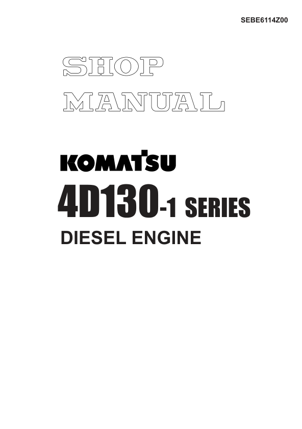 Komatsu 4D130-1 Series Diesel Engine Workshop Manual - Image 2