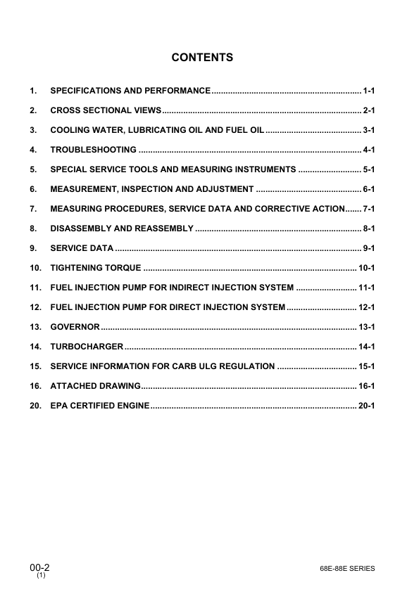 Komatsu 68E-88E Series Diesel Engine Workshop Manual - Image 6