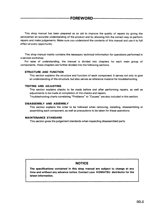 Komatsu 6D105 Series Diesel Engine Workshop Manual - Image 10