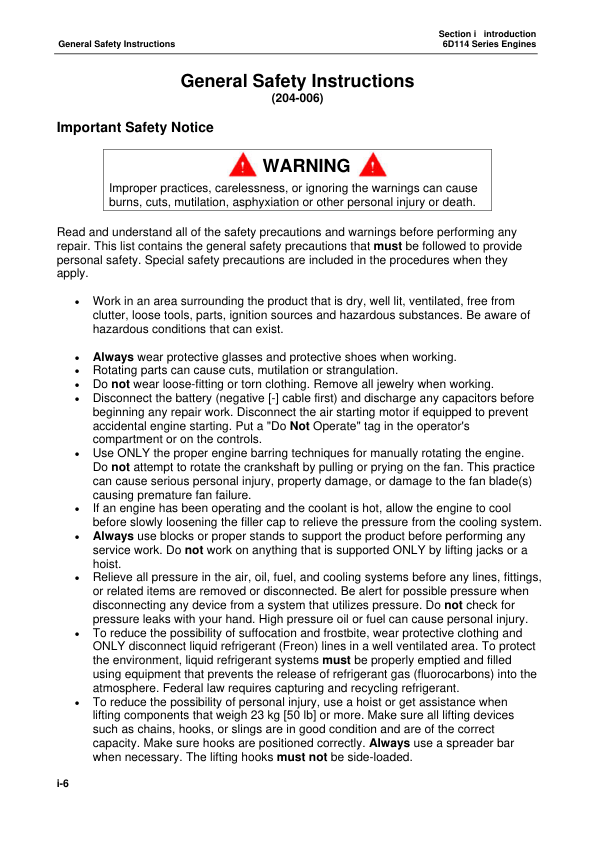 Komatsu 6D114 Series Diesel Engine Workshop Manual SMEE1140C0 - Image 4