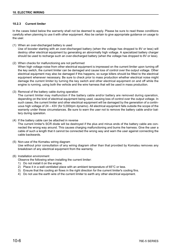 Komatsu 70E 76E-5 Series Diesel Engine Workshop Manual - Image 11