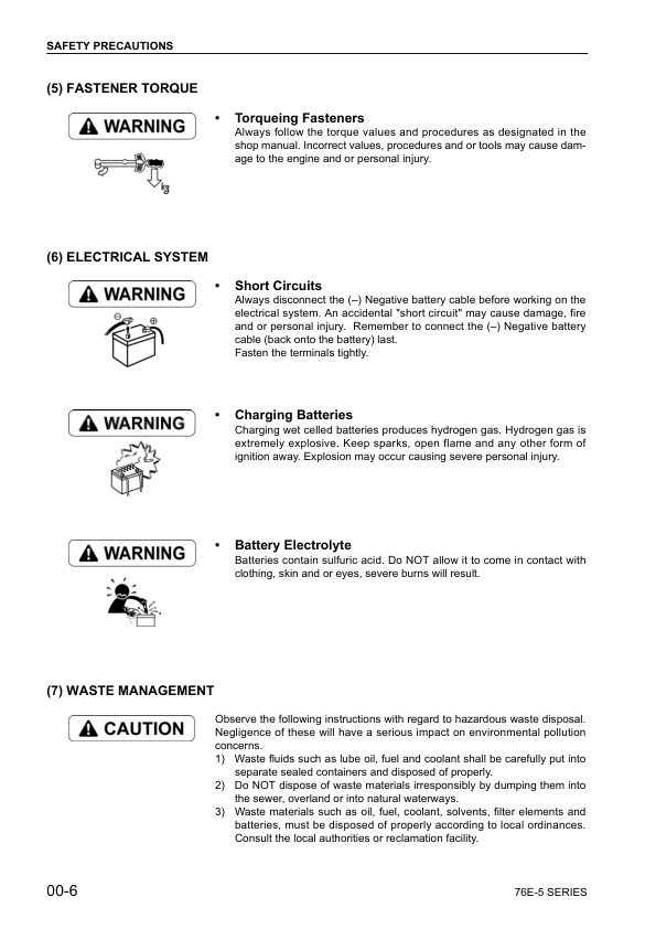 Komatsu 76E-5 Series Diesel Engine Workshop Manual - Image 6