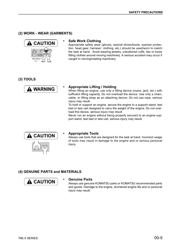 Komatsu 76E-5 Series Diesel Engine Workshop Manual - Image 5