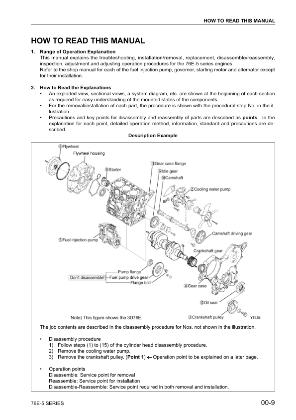 Komatsu 76E-5 Series Diesel Engine Workshop Manual - Image 9