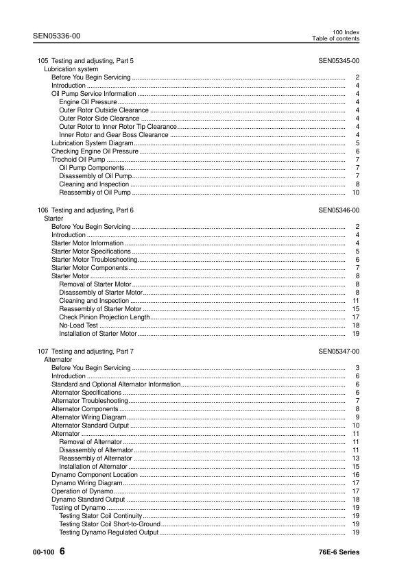 Komatsu 76E-6 Series Diesel Engine Workshop Manual - Image 9