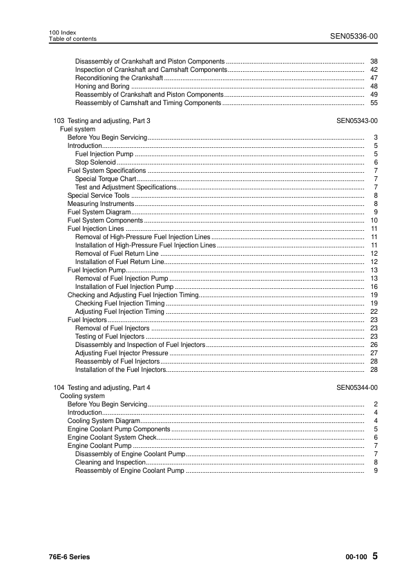 Komatsu 76E-6 Series Diesel Engine Workshop Manual - Image 8