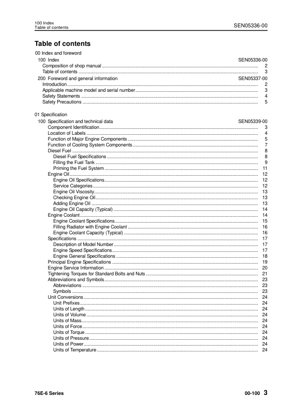 Komatsu 76E-6 Series Diesel Engine Workshop Manual - Image 6