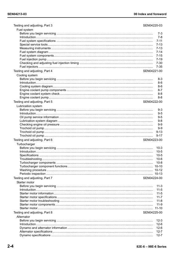 Komatsu 82E-6 98E-6 Series Diesel Engine Workshop Manual - Image 8