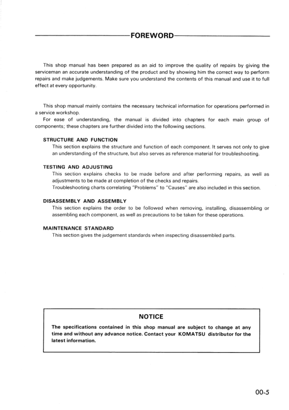 Komatsu 8V170-1 Series Diesel Engine Workshop Manual - Image 10
