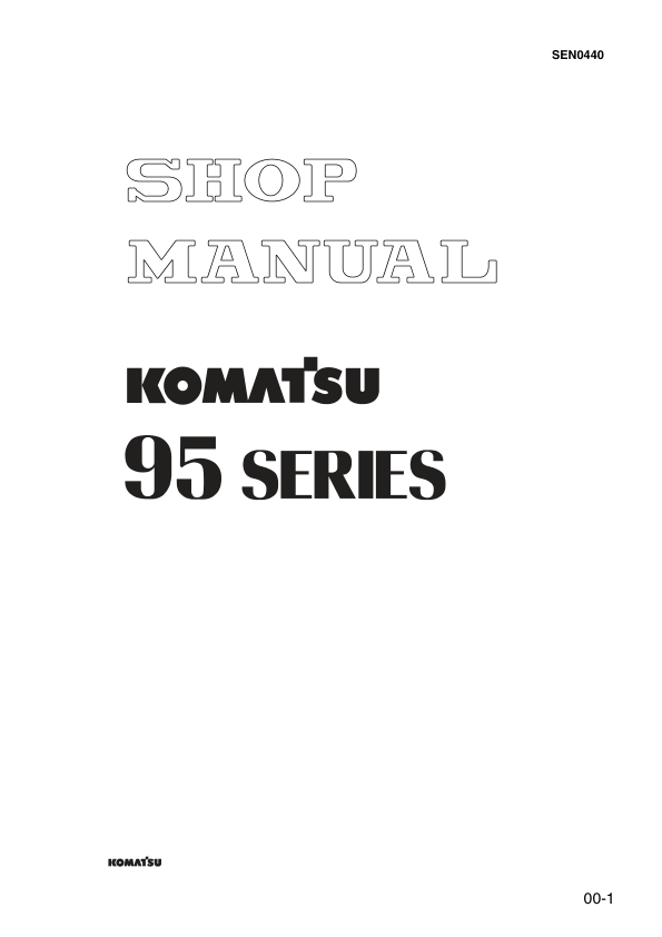 Komatsu 95 Series Diesel Engine Workshop Manual SEN0440 - Image 2