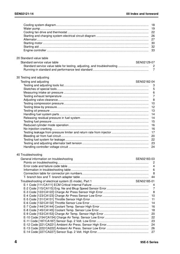 Komatsu 95E-5 Series Diesel Engine Workshop Manual - Image 9
